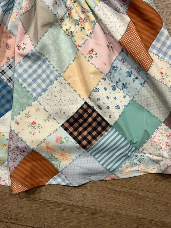 Dolls Kill x Holly Hobbie Stitched With Love Patchwork Mini Dress Size Small - Picture 5 of 11